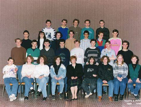 Photo de classe 3ème 4 de 1990 Collège Gay Lussac Copains d avant
