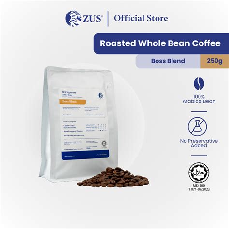 zus signature roasted  bean coffee boss blend  shopee