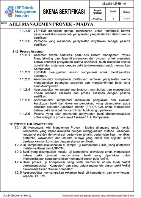 01 Dok Skema Sertifikasi Ahli Manajemen ProyekMadya 7 LSP TMI