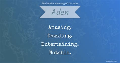 The hidden meaning of the name Aden | Namious