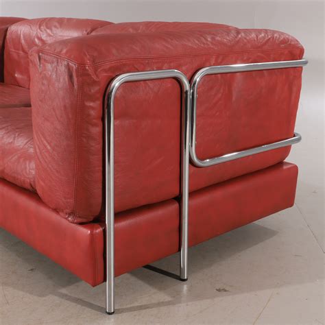 Images For Sofa Leather With Chrome Stand Lammhults