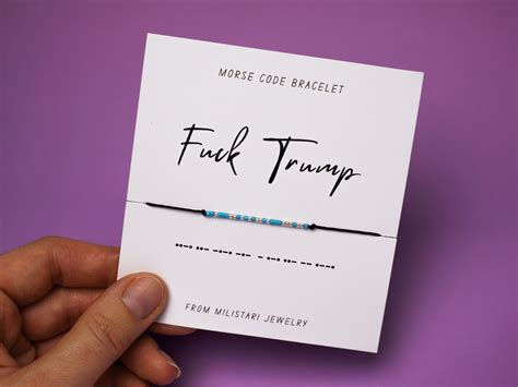 Fuck Trump Morse Code Bracelet Anti Trump Gift Jewelry