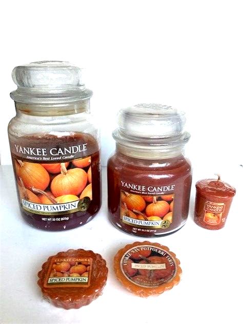 5 Pc Yankee Candle Spiced Pumpkin 22 Oz 145 Oz Votive And Tarts Free