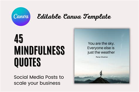 Mindfulness Image Quote Template Graphic By Dreamwings Creations