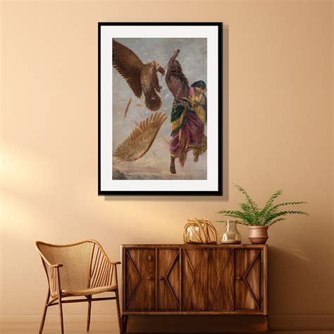 Raja Ravi Varma Artwork Painting Ravana Kills Jathayu