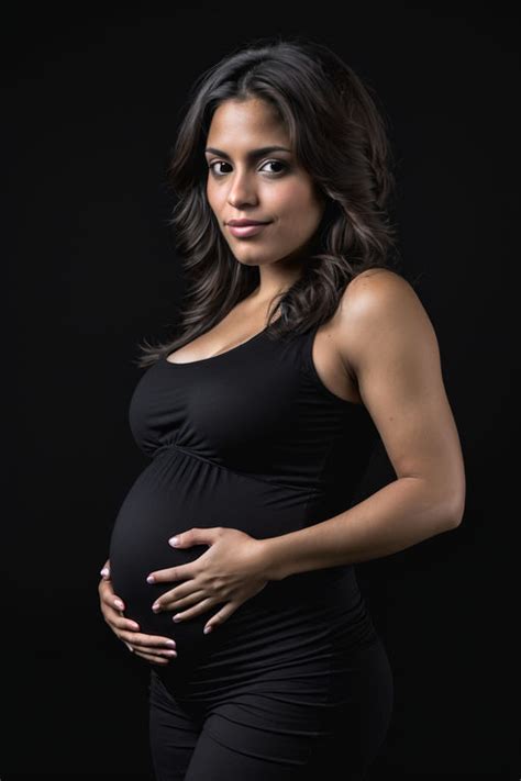Ful Body Shillotte Portrait Of A Pregnant Latina Model Isol By Cre8iveAssets Playground