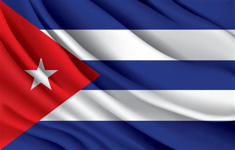 Cuba National Flag Waving Realistic Vector Illustration 9729101 Vector