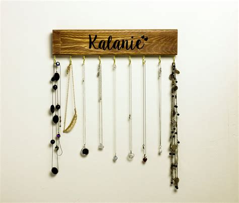 wall necklace holder necklace hanger wood necklace hanger