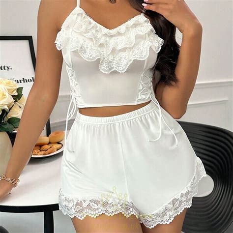 Sling Lingerie Set Hollowed Out Perspective Lace Long Sleeping Dress Summer Romantic Pajamas