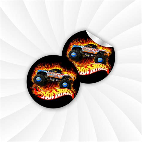 Adesivos X Cm Redondos Hot Wheels Para Festas Shopee Brasil