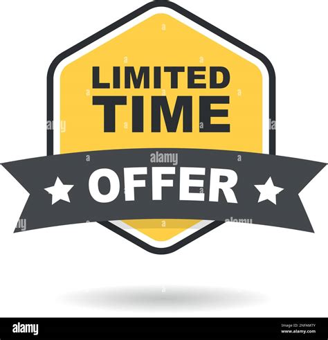 Limited Offer Icon In Flat Style Promo Label With Alarm Clock Vector