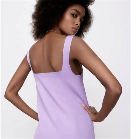 Zara Nude Plum Ribbed Dress Women S Fashion Dresses Sets Dresses On Carousell