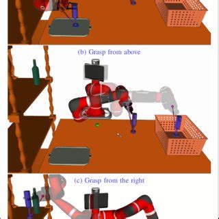 Sawyer Robot Using 3 Different Grasps For 3 Pick And Place Tasks With