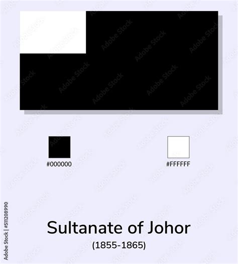Vector Illustration Of Sultanate Of Johor 1855 1865 Flag Isolated On