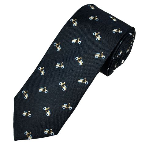 Navy Blue Scooter Luxury Silk Men S Novelty Tie From Ties Planet Uk