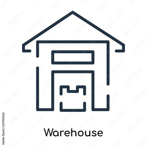 Warehouse icon vector isolated on white background, Warehouse sign ...