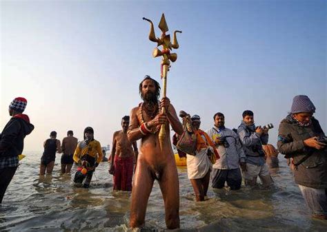 January Namkhana India A Naga Sadhu Naked Sadhu Monk