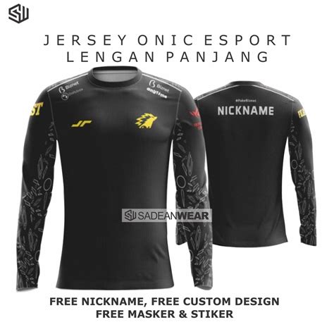 Jual JERSEY ONIC HITAM LENGAN PANJANG TERBARU 2021 FREE NICKNAME