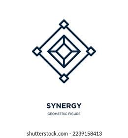 Synergy Icon Geometric Figure Collection Thin Stock Vector Royalty