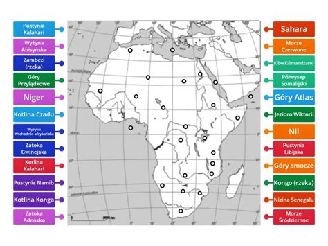 Mapa Afryki Klasa Labelled Diagram