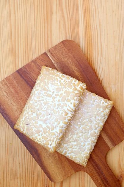 Premium Photo Tempeh Or Tempe Made From Fermented Soybeans Source Of