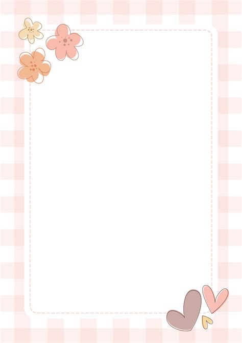 Pink White Cute Pastel Paper Note A4 Document