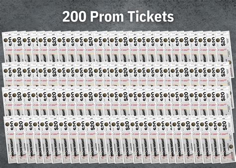 Prom Ticket, Prom Ticket Template, School Dance, the Night of Nights