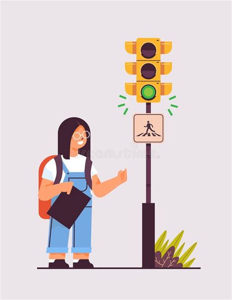 traffic light people  cross road stock illustrations  traffic