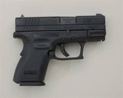 Springfield Armory Xd 40 Sub Compact Semi Auto Pistol 40 Sandw Cal 3” Barrel Mat Black Finish