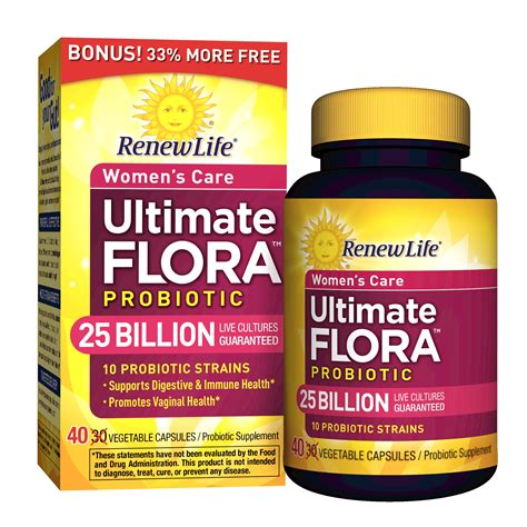 Renew Life Ultimate Flora Probiotic Womens Care 25 Billion 40