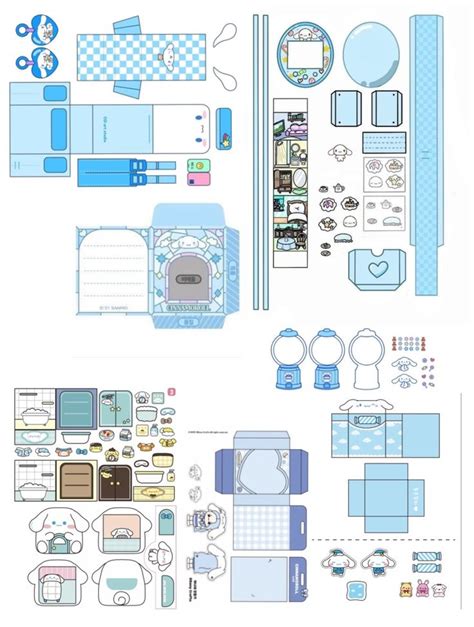 Sinamoroll Paper Doll House Paper Toys Template Paper Dolls Diy