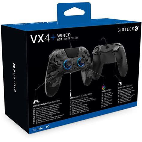 Gioteck | VX-4+ Wired RGB PS4 Controller - Dark Camo | Studio