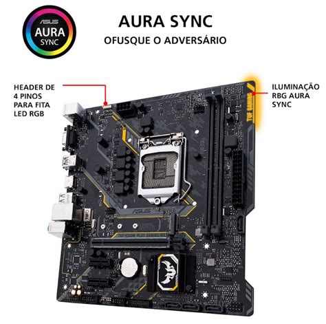 Placa Mãe Asus TUF H310M Plus Gaming BR Intel LGA 1151 mATX DDR4