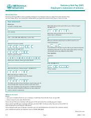 SC2 Form Pdf Statutory Sick Pay SSP Employee S Statement Of Sickness