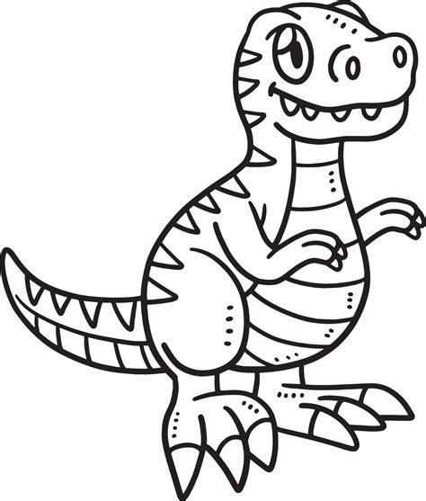 Baby T-Rex Isolated Coloring Page for Kids 17197815 Vector Art at Vecteezy
