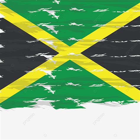 Diseños Estilizados Pinceladas Pincel Bandera Jamaica PNG Jamaica