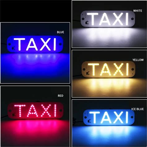 Cab Taxi Roof Sign Light Vehical Inside Windscreen Lamp V Auto Led