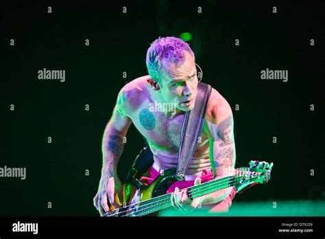 Flea Of Red Hot Chili Peppers Performing Live At The O Arena London England Stock