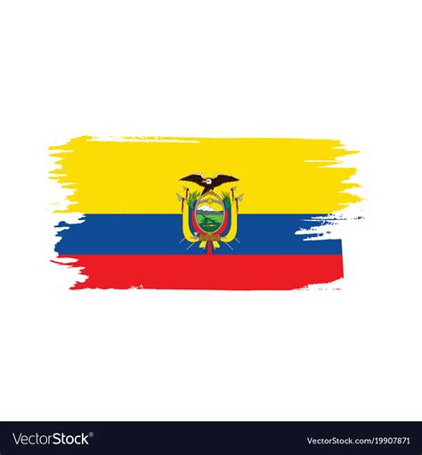 Ecuador Flag Royalty Free Vector Image Vectorstock