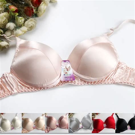 Pure Silk Bra Silk Wireless Sponge Thin 100 Mulberry Silk Glossy Sexy Bras 3270 4295b Free