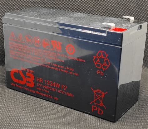 Акумуляторна батарея CSB HR1234WF2 12 V 9 Ah – фото, відгуки ...