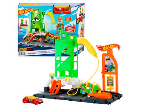 Hot Wheels Set De Joaca City Downtown Benzinarie Super Recha Atehno