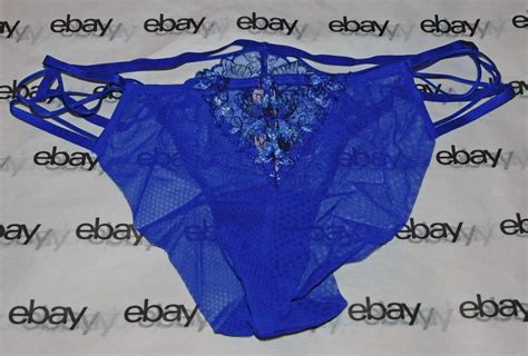 NEW Victoria S Secret Very Sexy String Bikini Blue Butterfly Strappy XL VS EBay