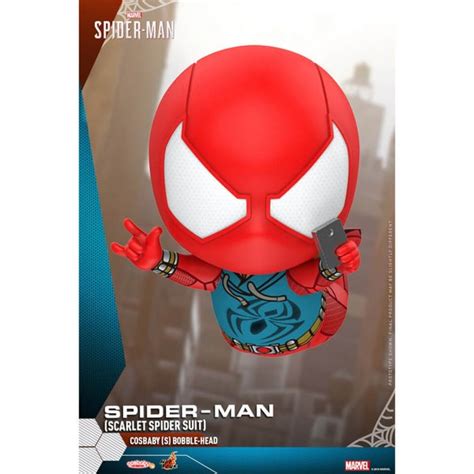 Hot Toys Cosbaby Marvel S Spider Man PS Spider Man Scarlet Spider Suit Version Figure
