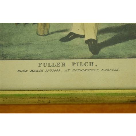 Fuller Pilch Cricket Player C1803 Hand Coloured Litho Sold