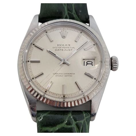 Mens Rolex Oyster Datejust 1601 18k SS Automatic 1960s Swiss Vintage