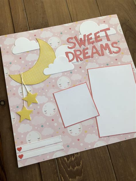 Pre Made Sweet Dreams Single Scrapbook Layout 12 By 12 Premade Etsy