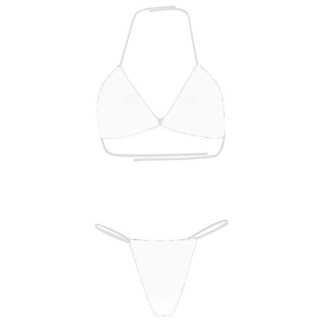 Bikini Set Transparent Strap Solid Color Women Split Bathing Suit Daraz Pk