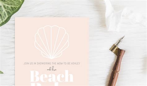 Beach Babe Baby Shower Invitationself Editinstant Etsy