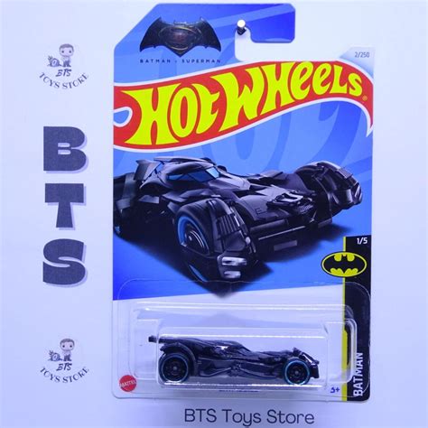 Jual Hot Wheels Batmobile Batman V Superman Hitam Velg Biru Shopee Indonesia